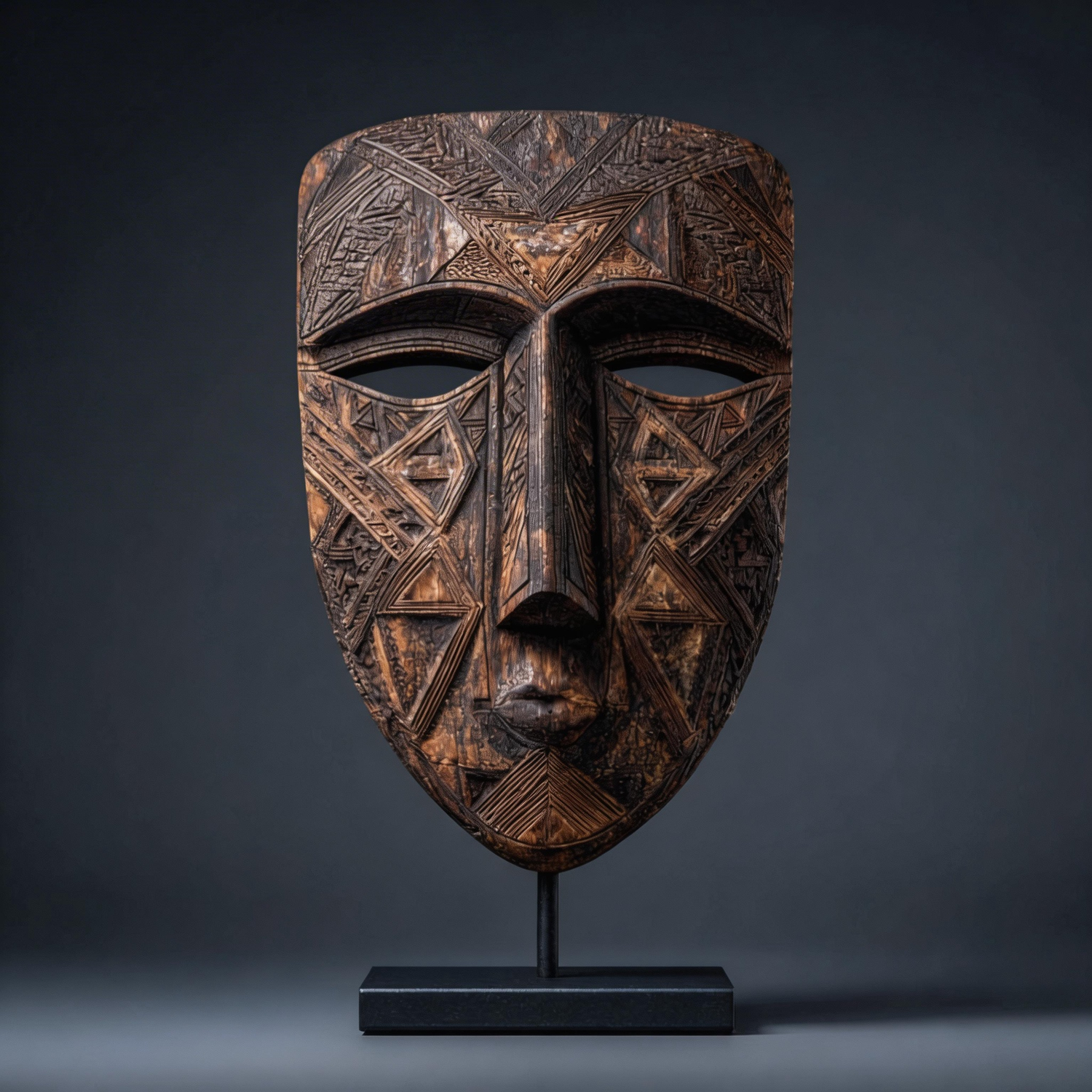 Geometric Ancestor l Wood Sculpture