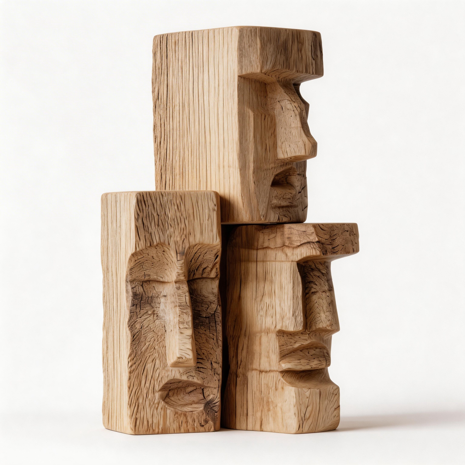 Triad of Silence l Wood Sculpture