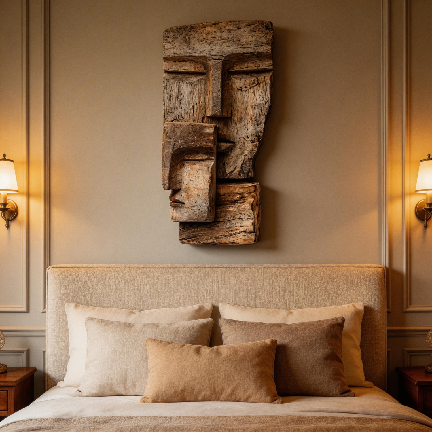 Dual-Face Layered Wall Sculpture  Wood Sculpture