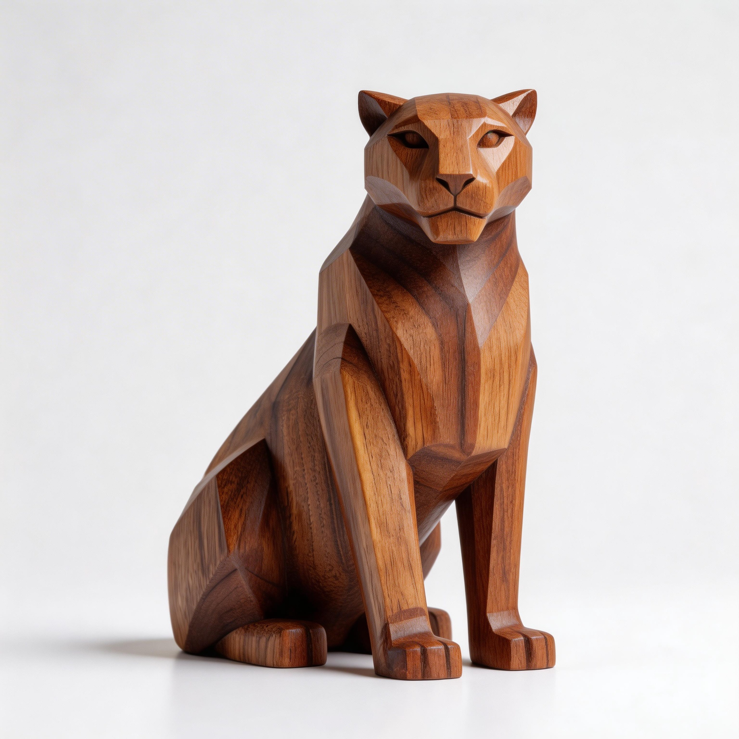 Geometric Panther Sculpture