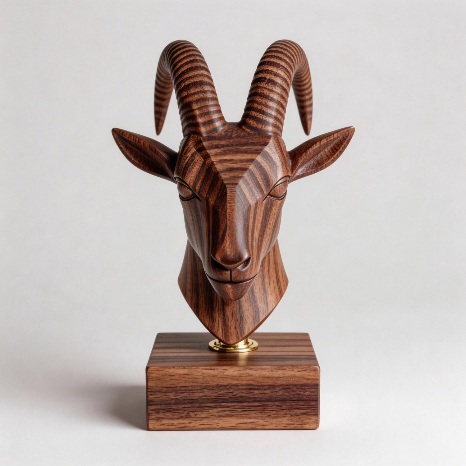 Geometric Ibex Sculpture