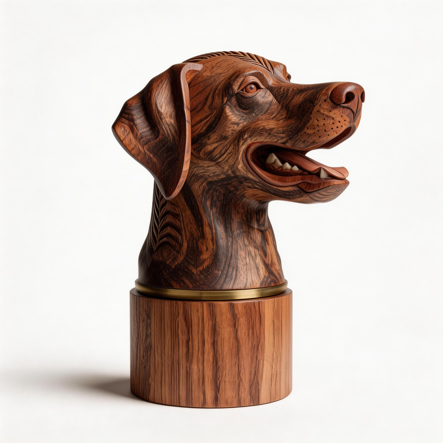 Brindle Canine Realism Sculpture