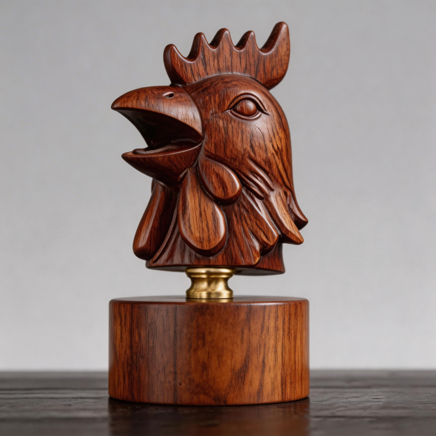 Avis Gallus Lignum Sculpture