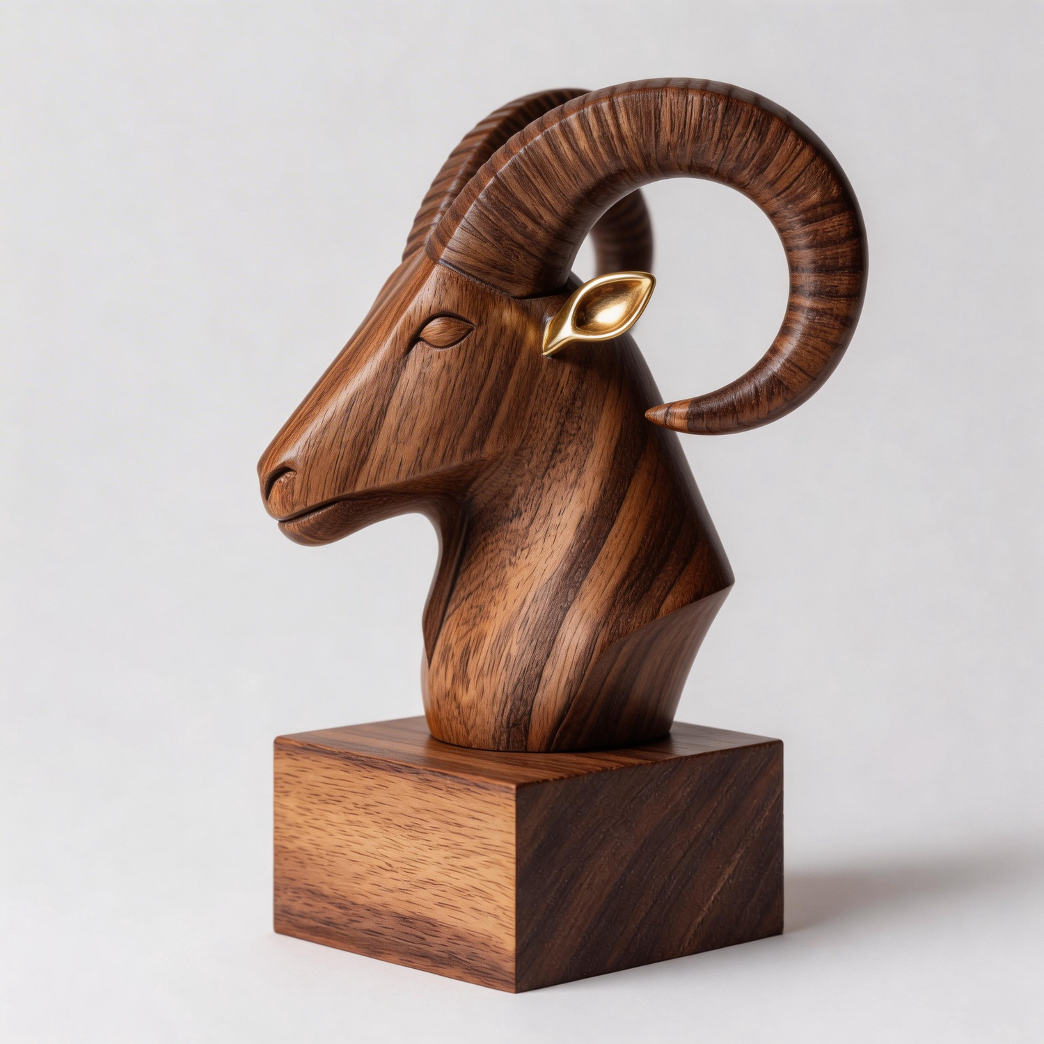 Gilded Capra Sculpture