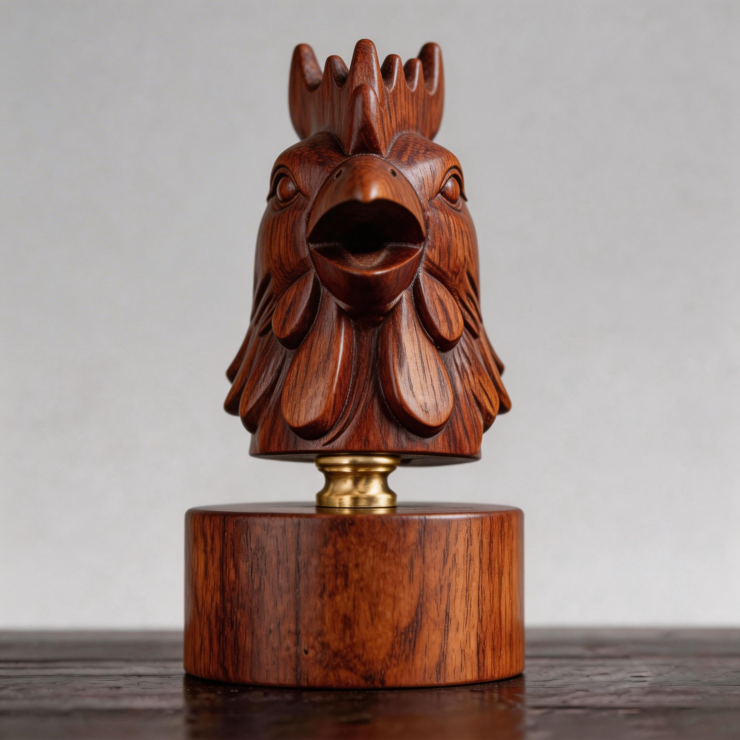 Avis Gallus Lignum Sculpture