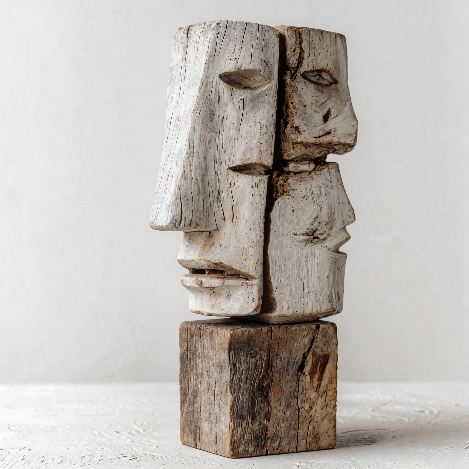 Quadruple Stacked Profile Totem Sculpture