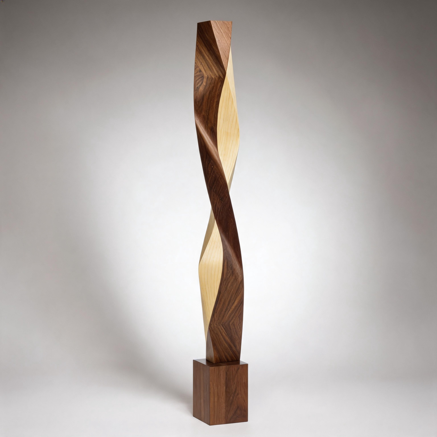 Faceted Grain Vortex   | Large Wood Sculpture
