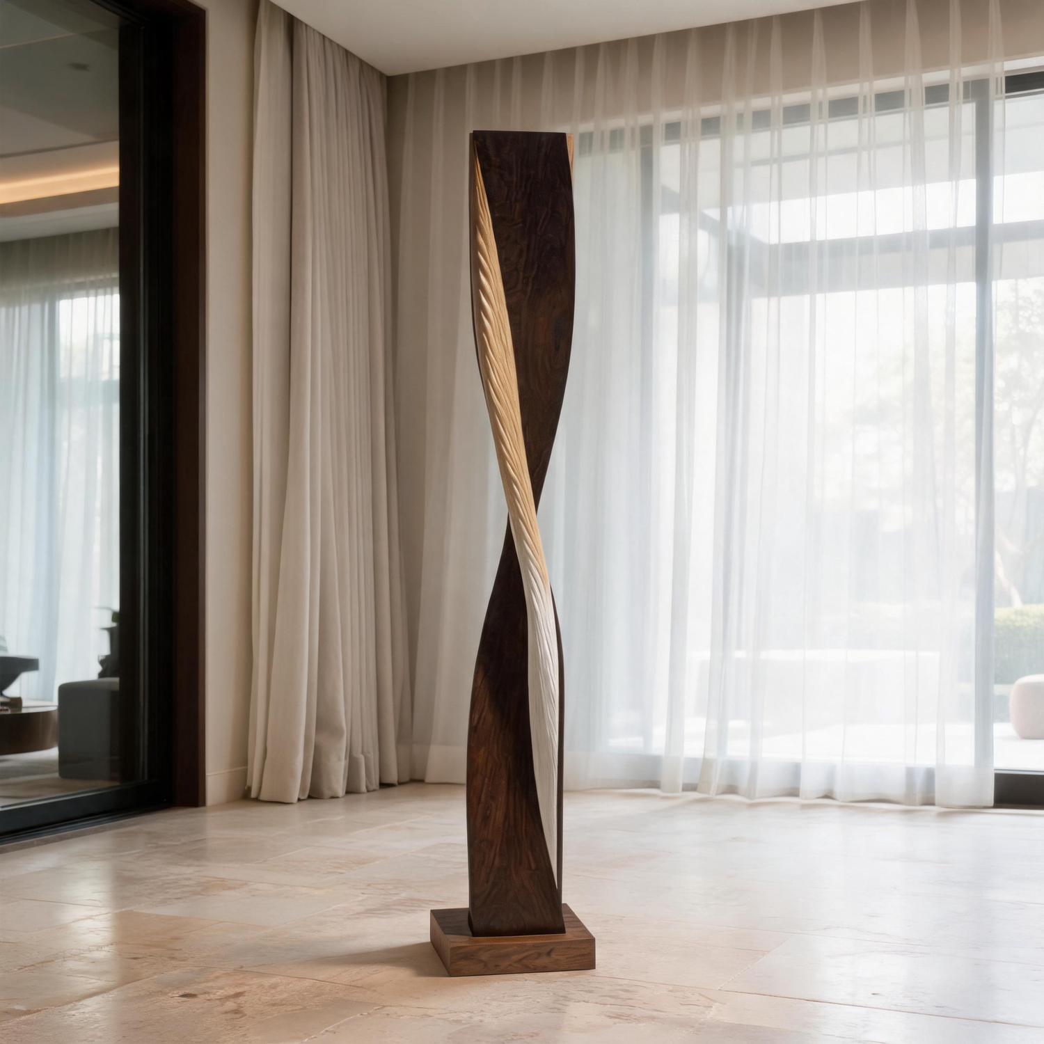 Textured Interlace   | Large Wood Sculpture